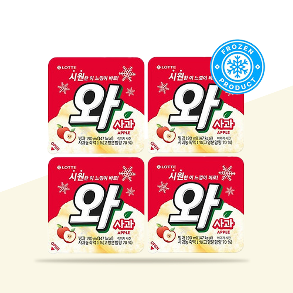 롯데웰푸드 떠먹는 샤베트 아이스크림 와 사과 16개 : 쿨아이스크림