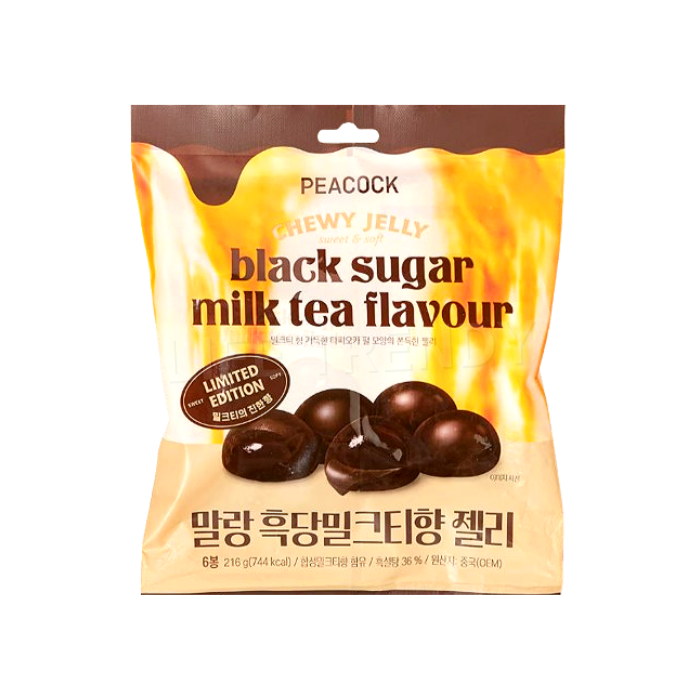 피코크 말랑 흑당 밀크티향 젤리 36g x 6개입 개별포장 간식 : 라이프플랫폼