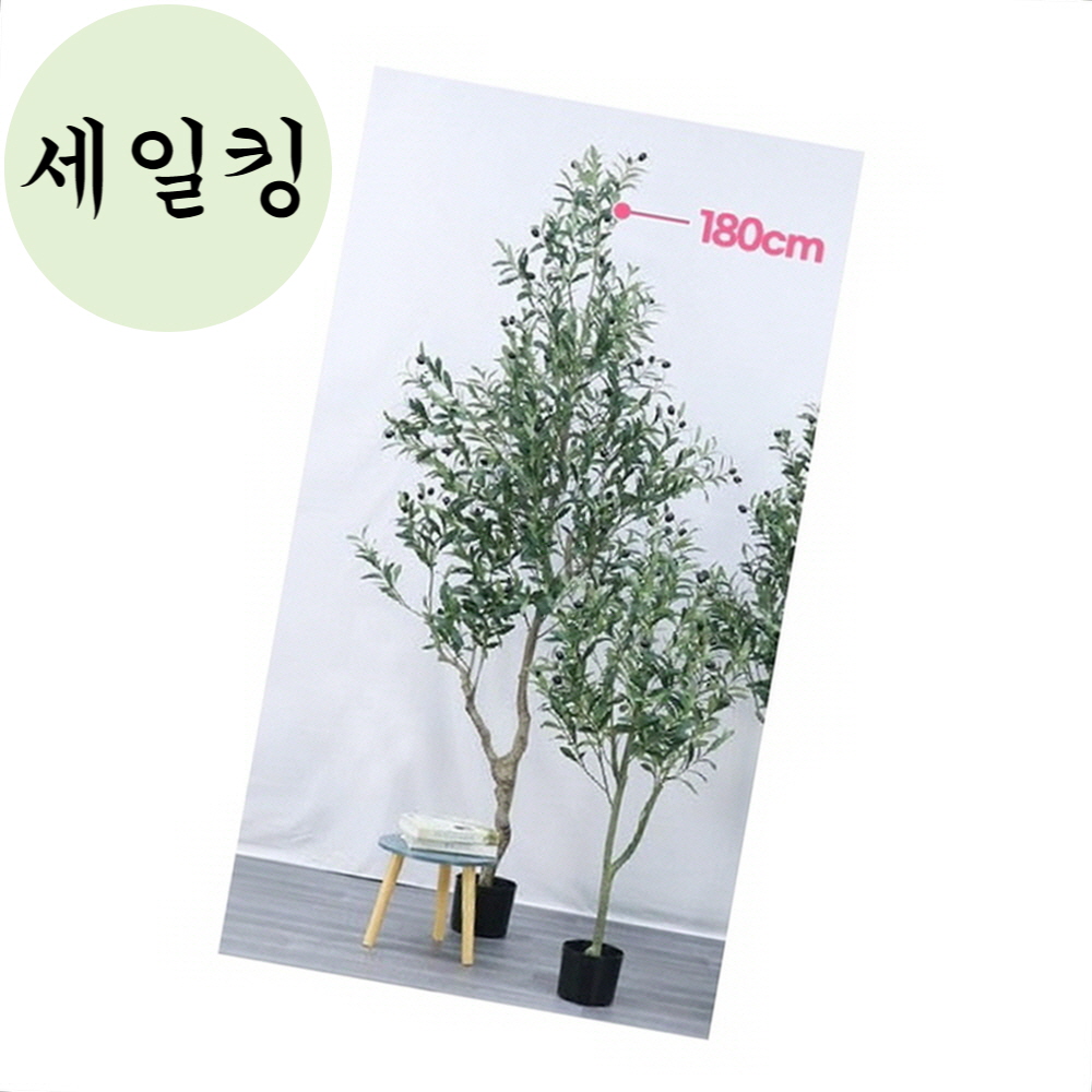 줄기 자연스러운 인테리어 올리브 트리 조화 1.8M 매장올리브트리조화 사무실올리브트리조화 : 세일킹5