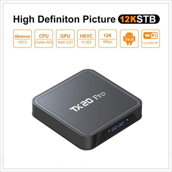 듀얼 와이파이 셋톱 박스, 안드로이드 15 TV 박스, 올위너 H313 쿼드 코어, 8K 비디오 디코딩 업그레이드, 16G 256G 5G 2.4G, BT5.2, TX20... 