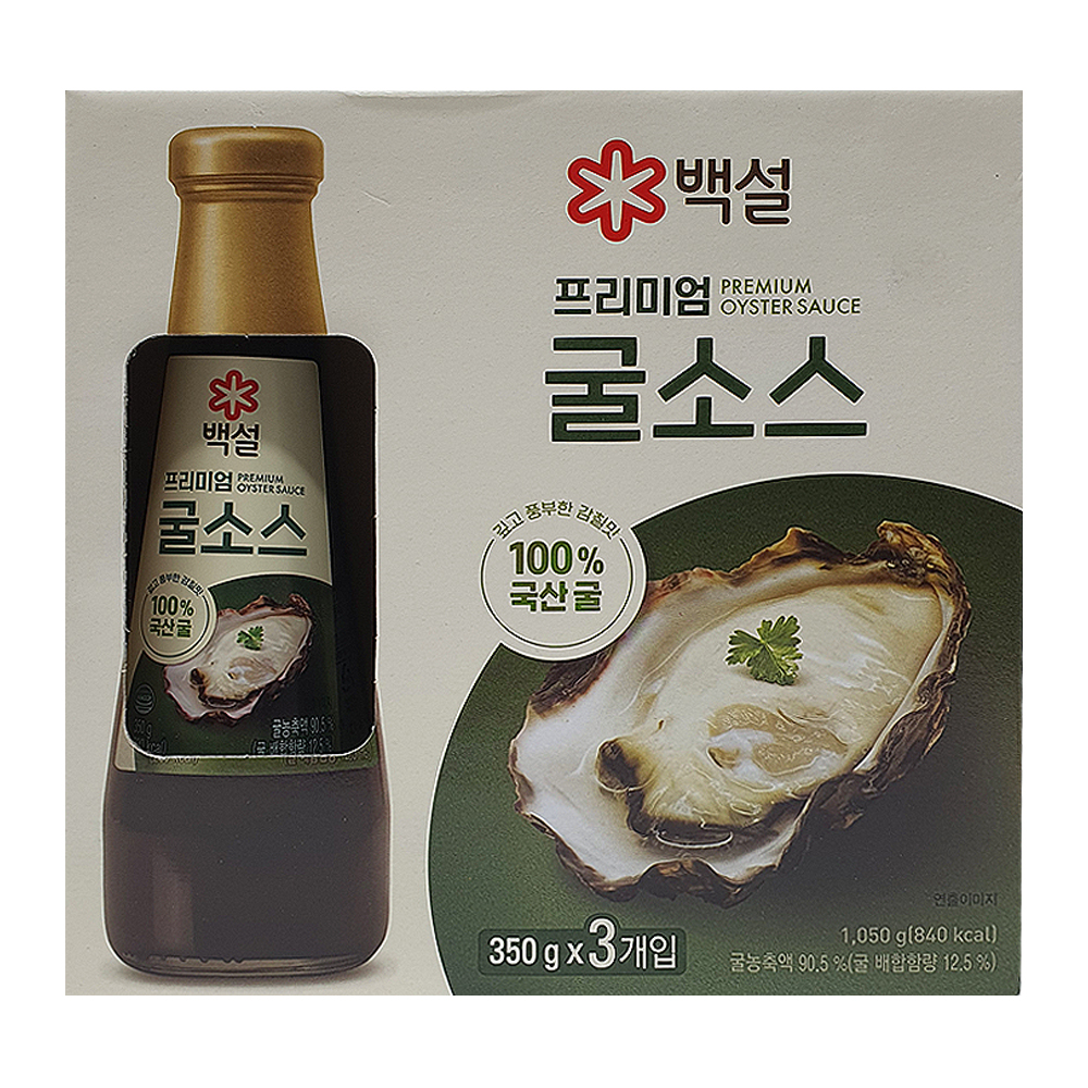 C 백설 프리미엄 굴 소스 350g x 3개입 : 착한창고