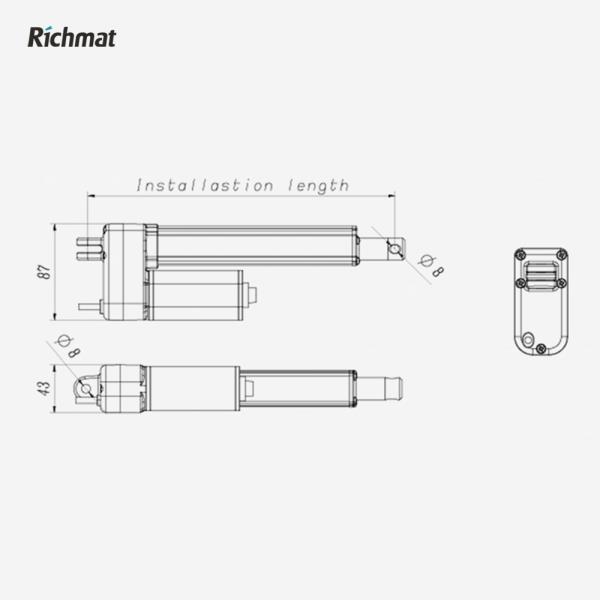 Richmat 방수 24v 선형 액추에이터 알루미늄 DC 모터   브러시 기어 영구 자석 IE 1 IP66 : 해외판직구전문샵