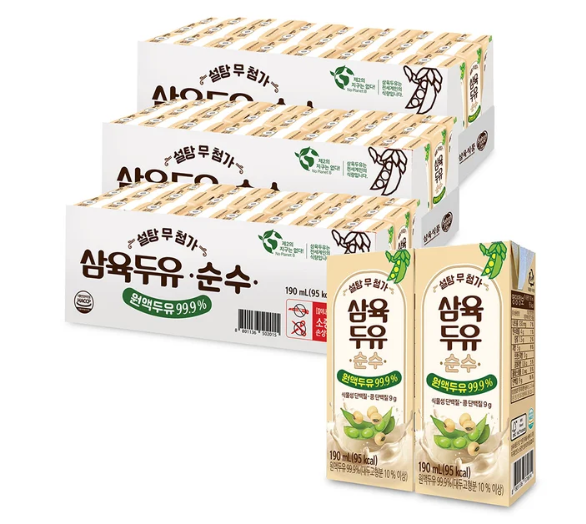 삼육 두유 순수 190ml x 24 x 3 : 다정다감다