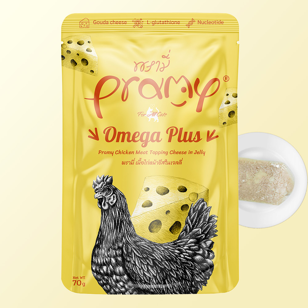 프라미 고양이 간식 습식 파우치 치킨+치즈젤리, 70g, 12개 : 함께하는온세상