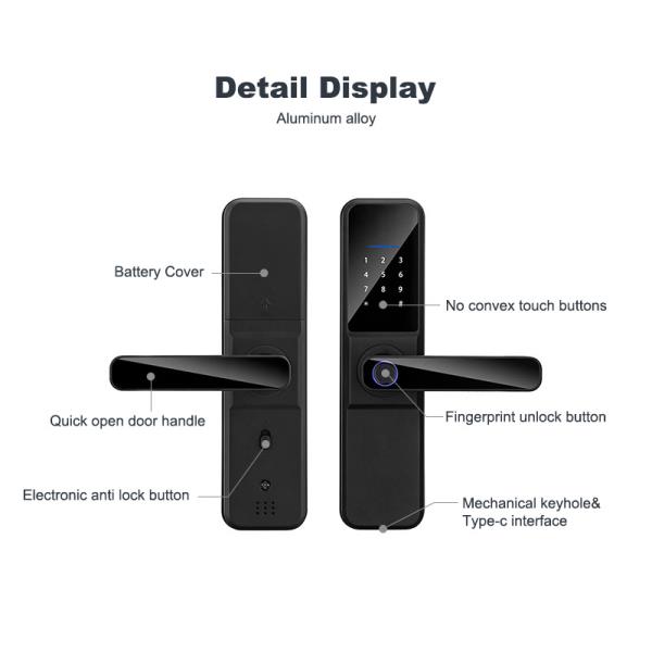 TT 블루투스   Wifi  디지털 터치 스크린 암호 방수 Deadbolt 지문 스마트 도어 장치 : 해외판직구전문샵