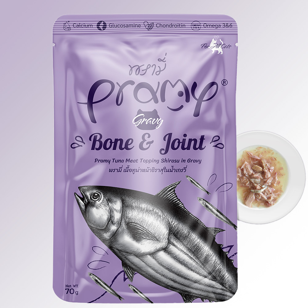 프라미 고양이 간식 습식 파우치 참치+뱅어 그레이비, 70g, 12개 : 함께하는온세상