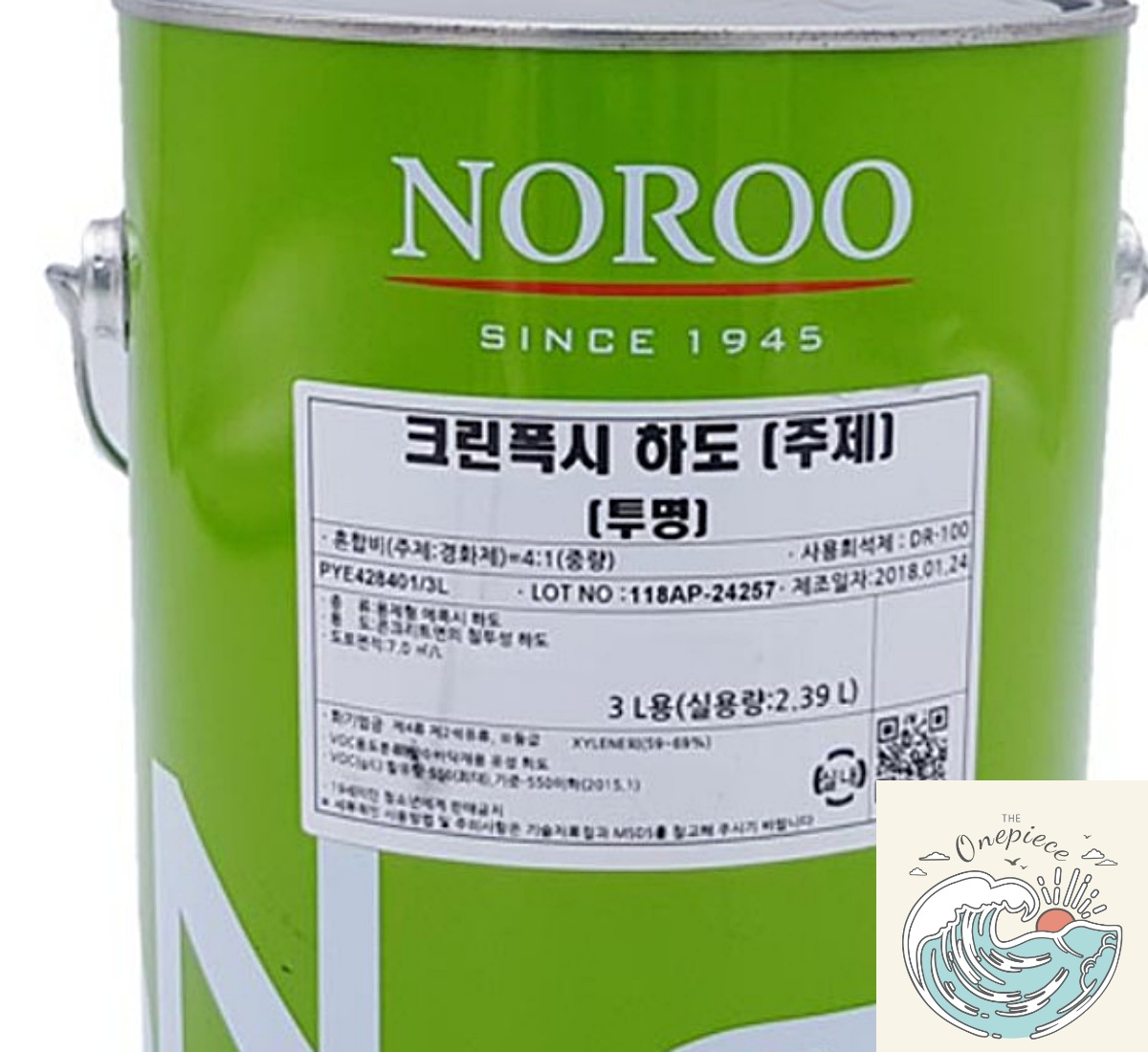 상디상점 크린폭시 하도 바닥용 투명 3L 노루표페인트 도장용품 노루페인트 방수용품 바닥하도 : 상디상점