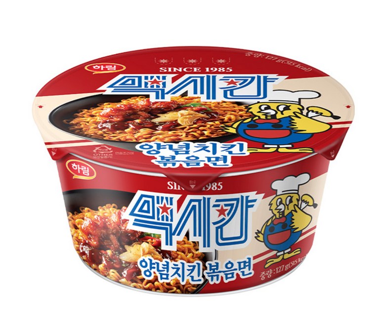 [컵라면] 하림 맥시칸 양념치킨 볶음면 127g X 6개 : 편구대장