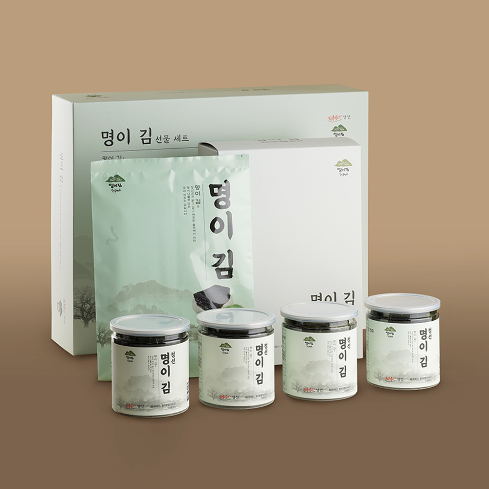 명이김선물세트1호 산마늘 명이나물 완도김 김세트 무농약명이 서림농원 웰빙반찬 아이들음식 : 서림농원 명이김