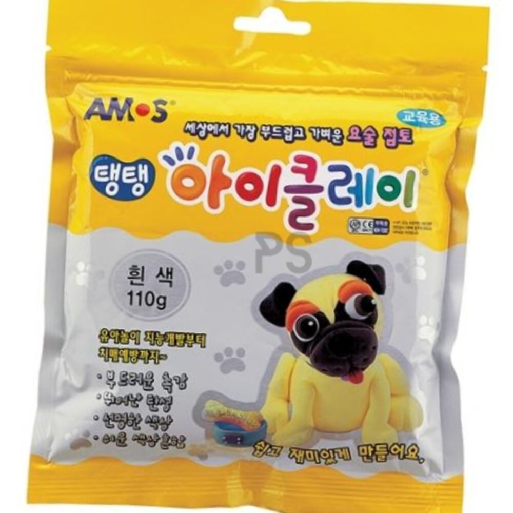 아모스 6000 탱탱아이클레이 110g 흰색 - 개 (1개입) : 셀 커머스