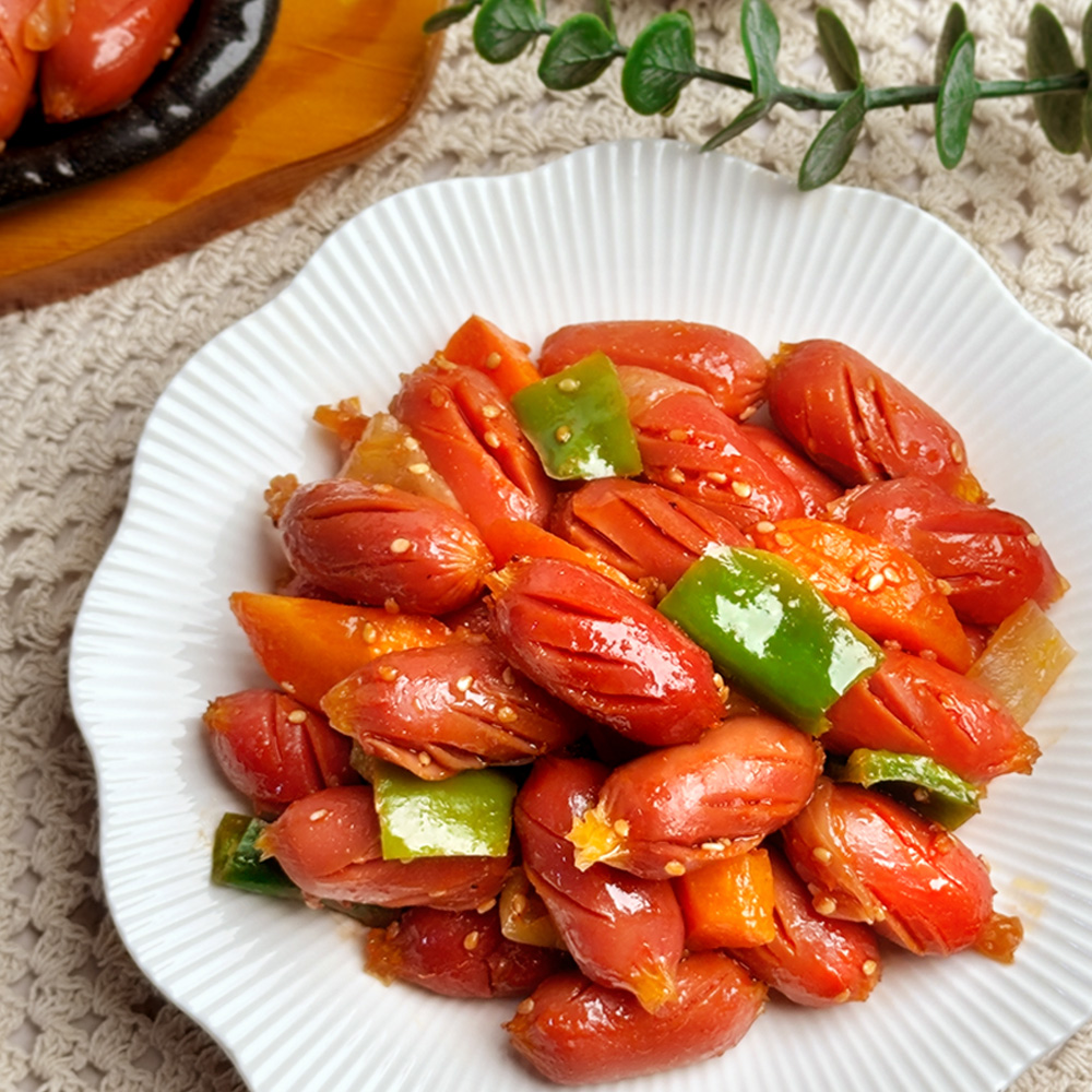 [당일조리] 30년 전통 엄마손맛 소세지 야채볶음 400g 가정식수제반찬 : 장바요