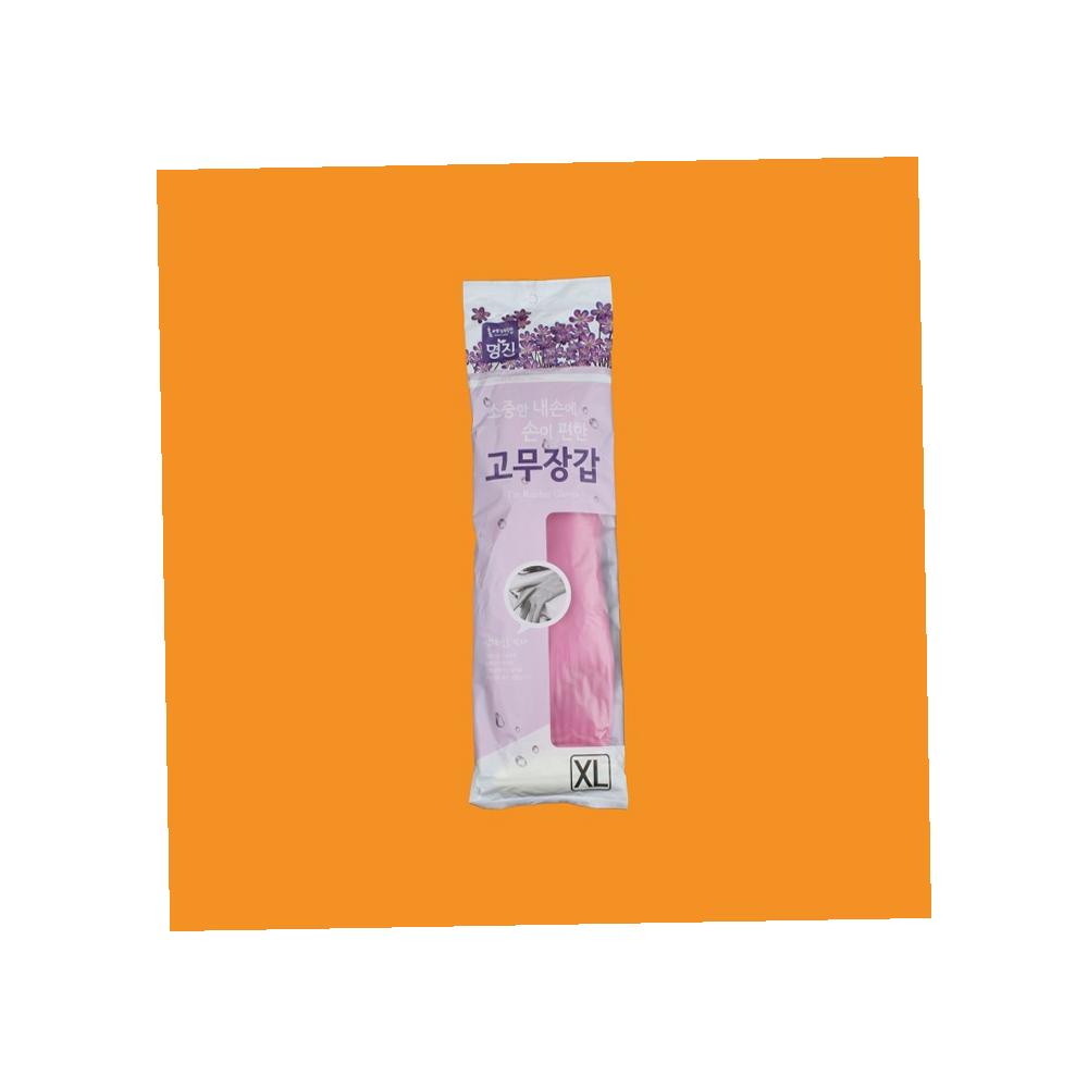 명진 고무장갑 특대 XL 분홍 주방 청소 : 유정상회
