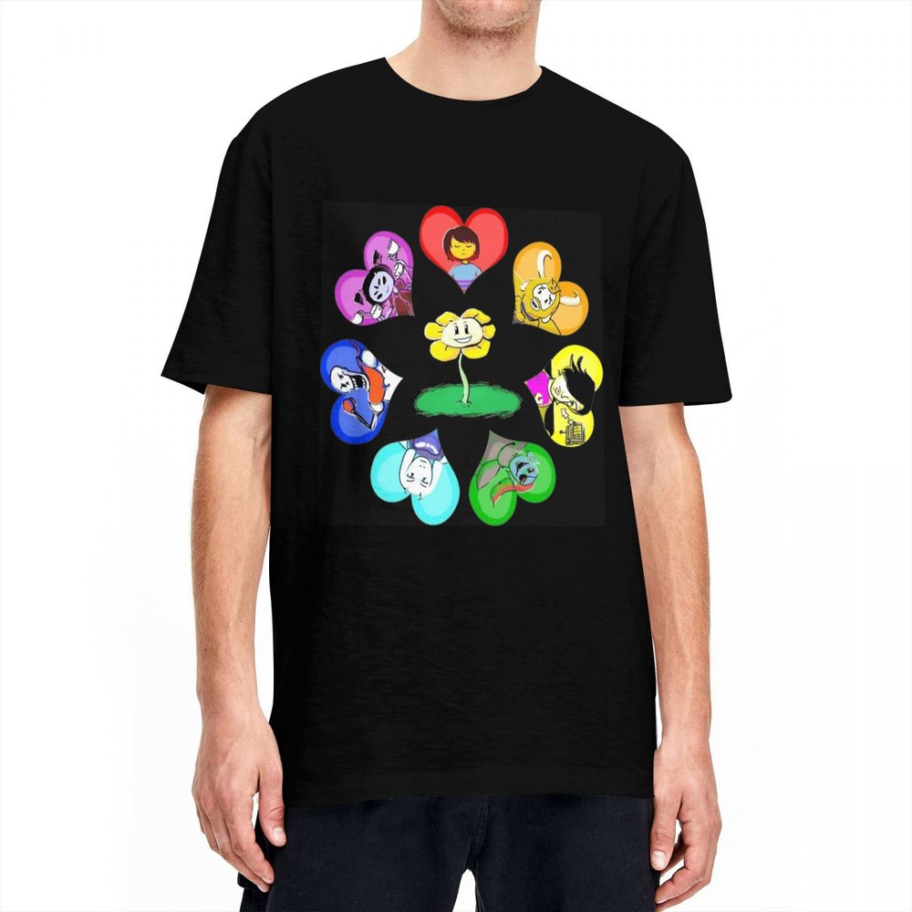 대형 코튼 WORLD UNDERTALE HEARTS 100 짧은 DANDYS 티셔츠 여름 슬림핏 남성용 TSHIRT 캐릭터 GAME : 굿힐링마켓