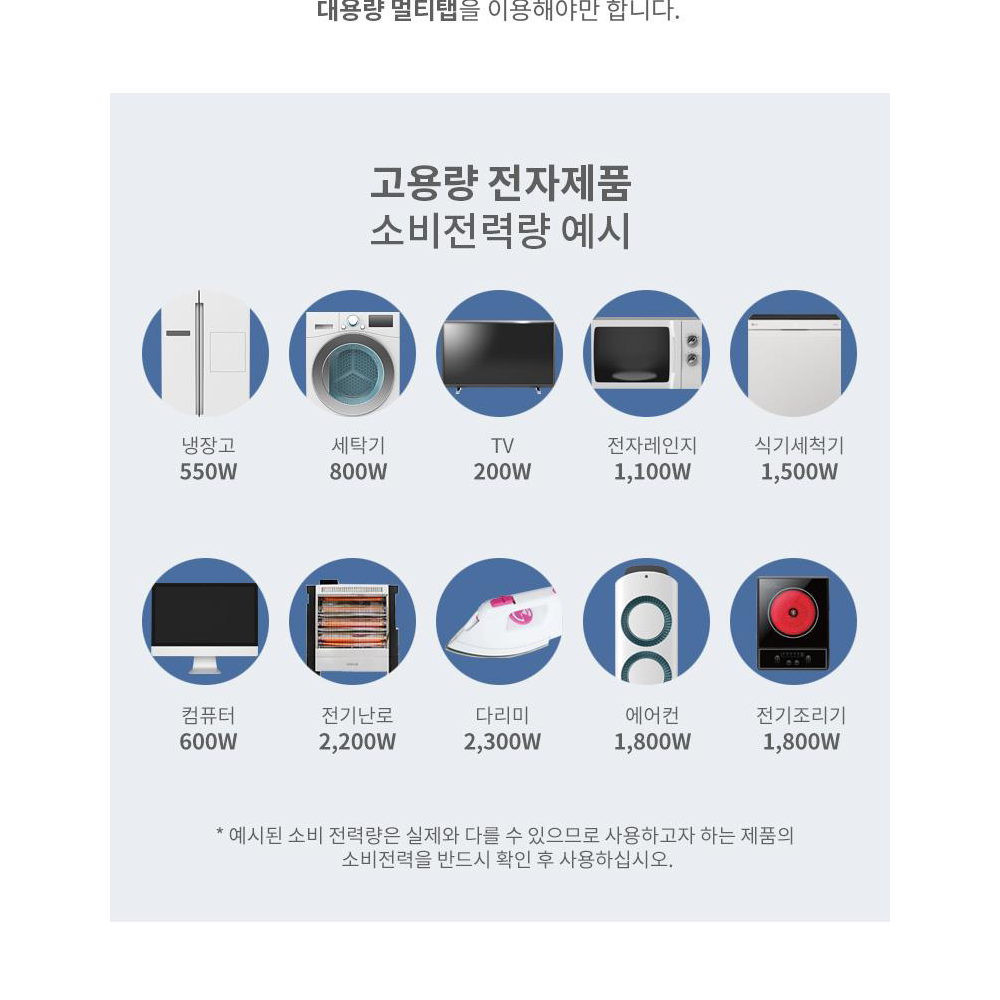 멀티2구1.5m에어컨멀티탭 대용량 멀티 콘센트 : 건우프렌즈