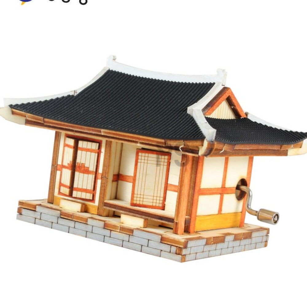 영공방 오르골만들기 DIY 수동 오르골 기와집 (YM86212) : 셀 커머스