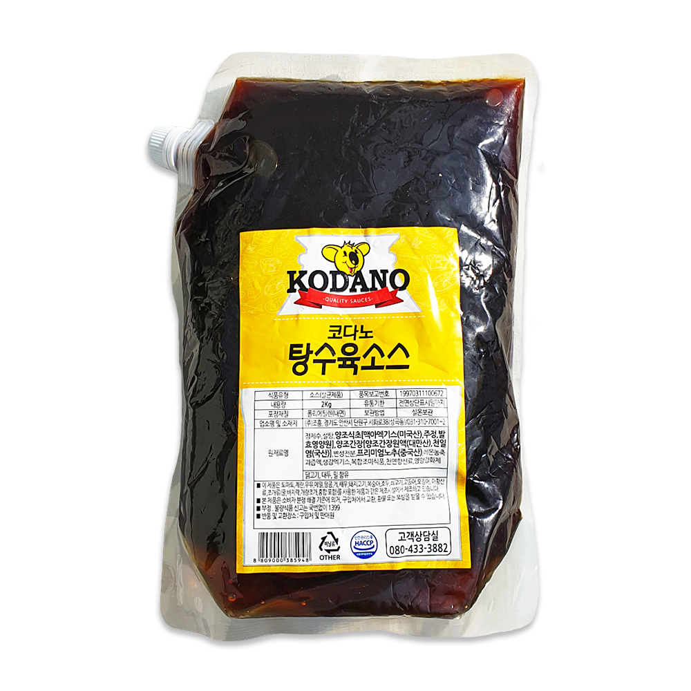 [제이케이푸드] 코다노 탕수육 소스 2kg : 제이케이푸드6983333