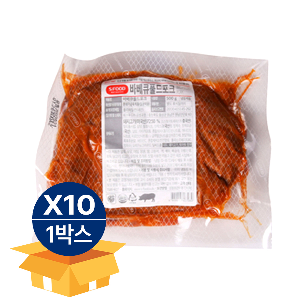 [디오] 에쓰푸드 바베큐 풀드포크 500g 냉동 x 10팩 : 디오에프앤씨