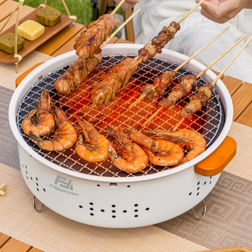 집에서 숯불 구이 식당 화로 가정용 훈연기 테이블 화로 일인 : 에피스테이