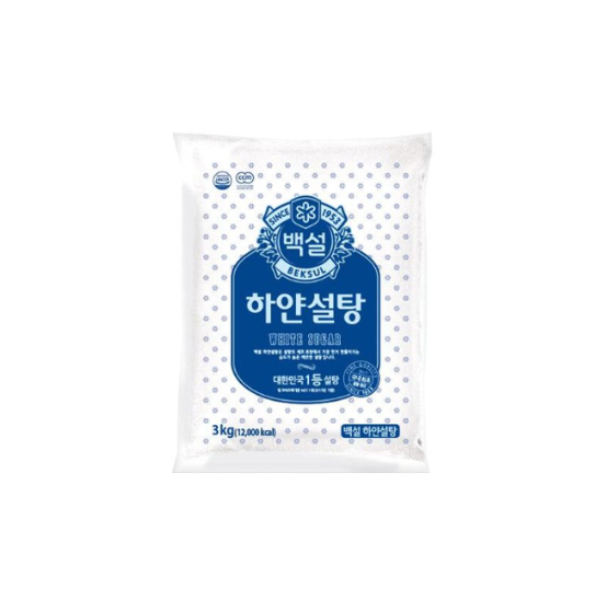 CJ제일제당 백설 하얀설탕 3kg 4개 : 쇼핑앤미블리