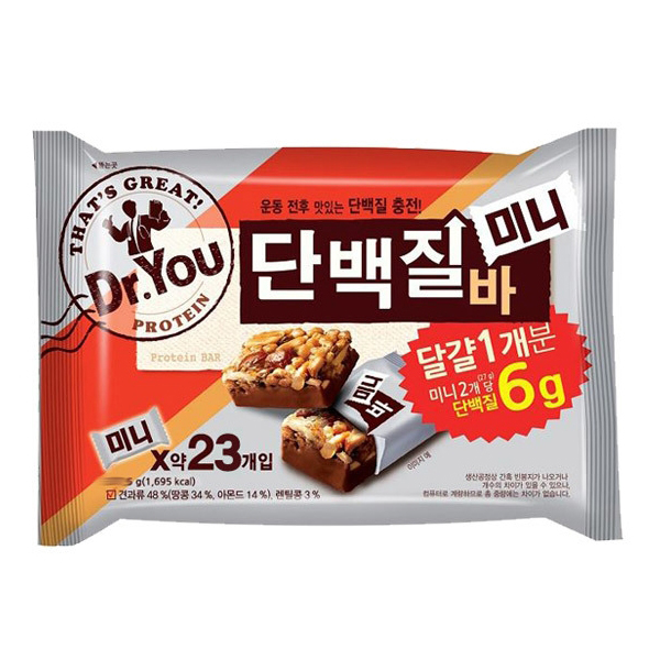 오리온 닥터유 단백질바 미니 324g (약23개입) : 더커피 주식회사
