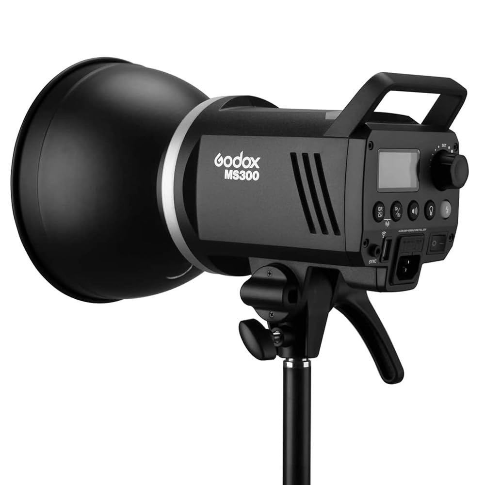Godox MS300 300W 컴팩트 스튜디오 스트로브 플래시 라이트 - GN58 0.1... 4G X 시스템, 사진 스튜디오 초상화 촬영을 위한 보웬스 마운... 