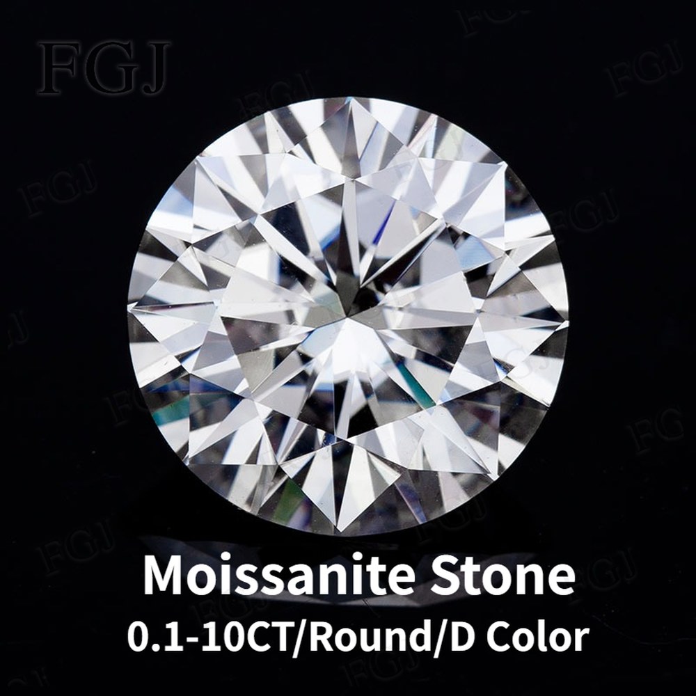 0.1 10CT Moissanite 라운드 브릴리언트 컷 VVS1 D 컬러 100 다이아몬드 테스트 루즈 보석 파인 쥬얼리에 대한 매력 비즈 : 올인원글로벌