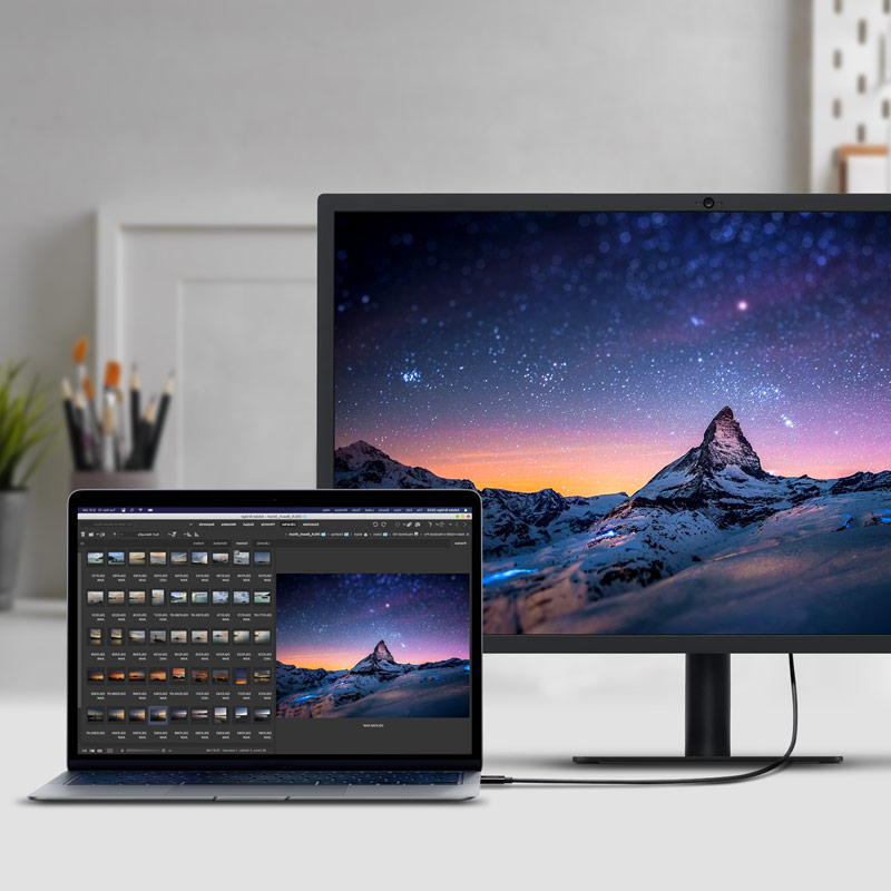 1M 100W 고속충전 케이블 썬더볼트3 속도40Gbps 4K 5K 데이터전송 모니터 데스크탑 PC 노트북 전자칠판 NEXT-4001M-40G : 브로드파츠