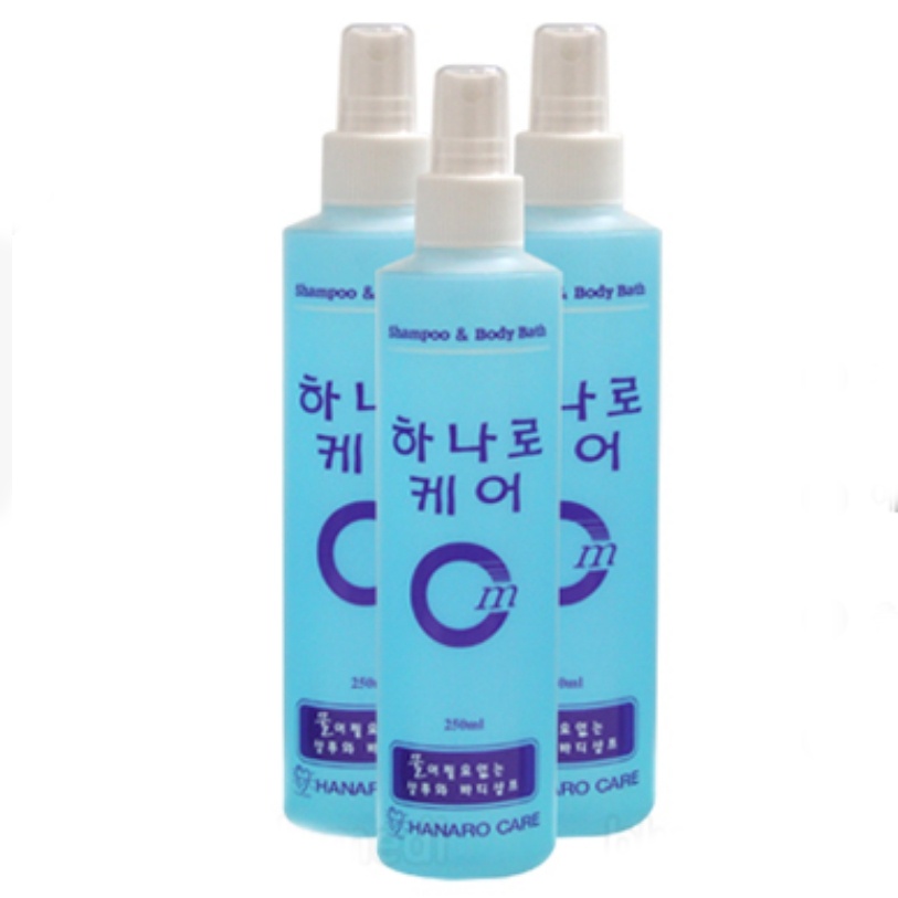 하나로케어 노린스 스프레이용 올인 샴푸 바디린스 250ml 물없이 여행 환자 산모 신생아 : 원픽포유