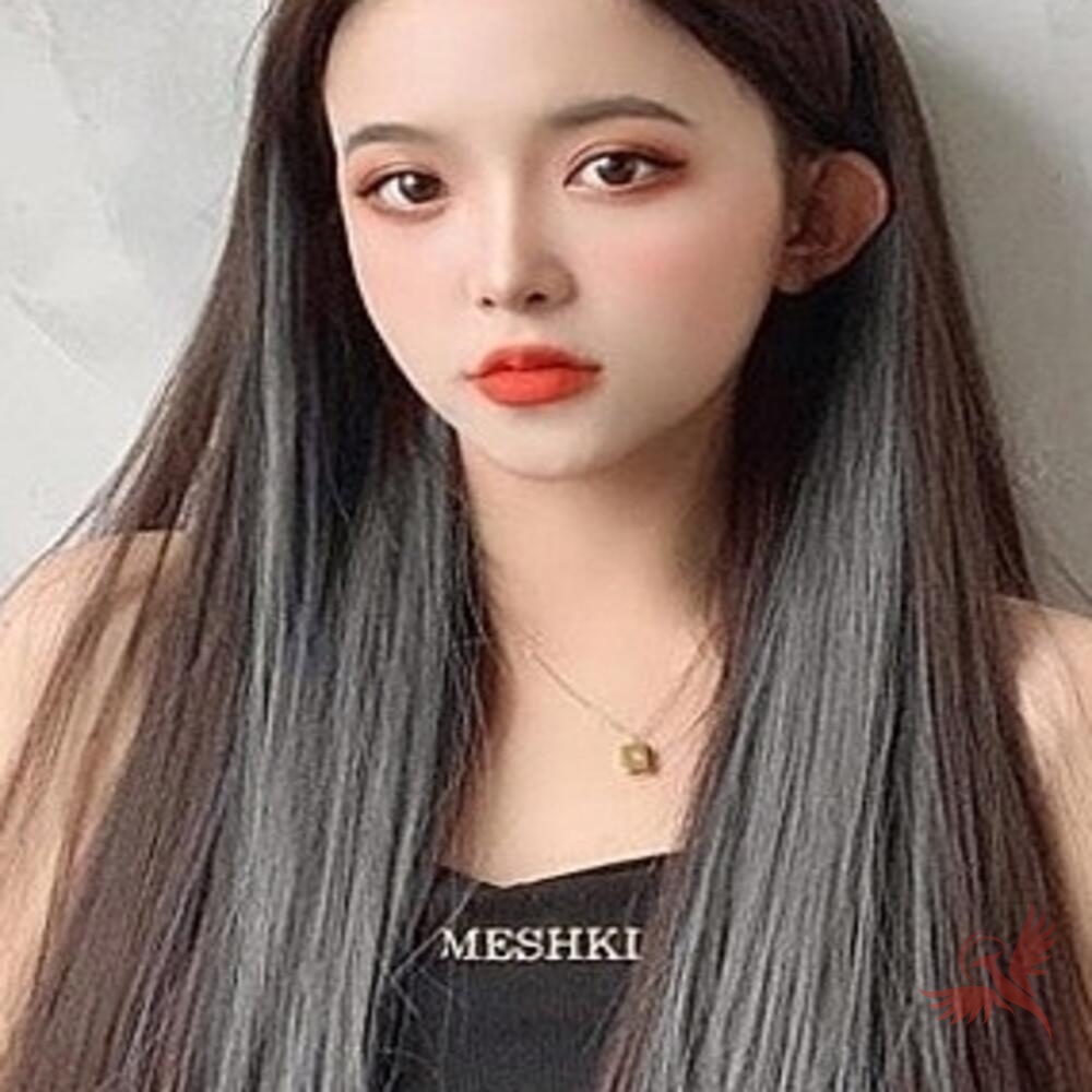 캔캔바바 컬러 브릿지 헤어피스 6p세트 실버그레이 붙임머리헤어피스 미용가발 포인트연출 : 캔캔바바