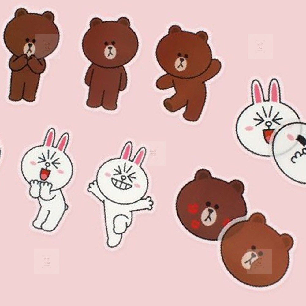 히뚜상점 스티커 라인 데코스티커 초코샐리 리뷰 감사 도무송 : 히뚜상점