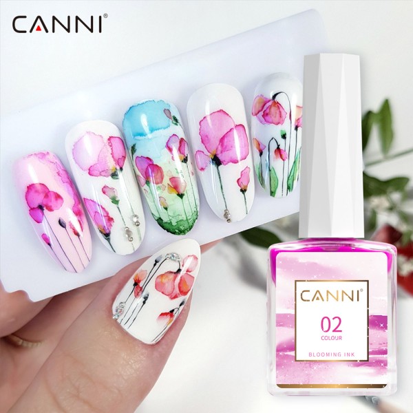 CANNI 수채화 네일 잉크 9ml Venalisa Blooming Effect 아트 디자인 Natural Air Dry 바니시 매니큐어 젤 : 사과몰23