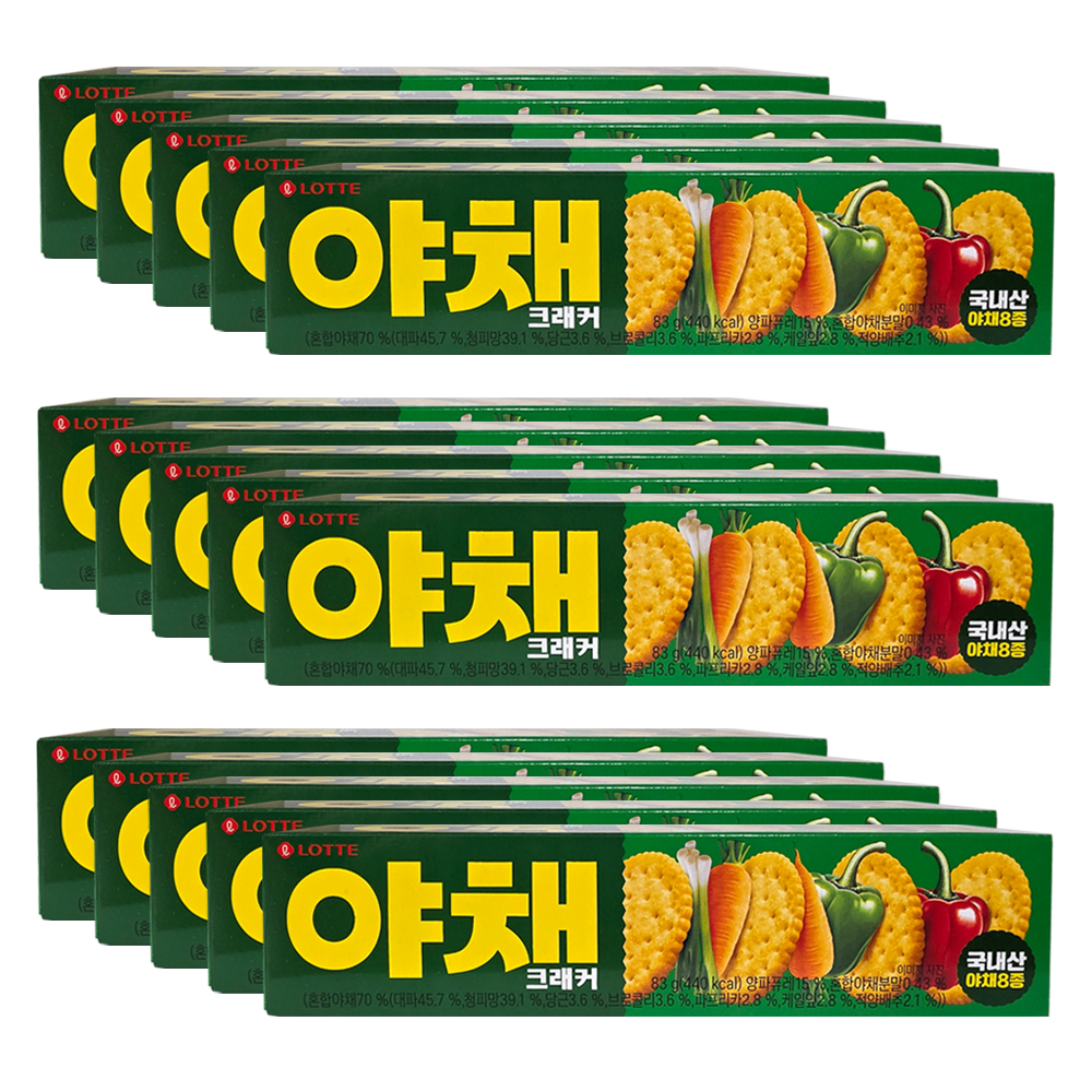 롯데웰푸드 야채크래커 83g x 15개 : 늘푸른테크