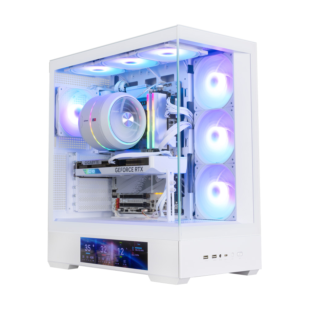 잘만 P40 DS (화이트) 어항스타일 파노라마 뷰 미들타워 PC케이스 : 미션PC