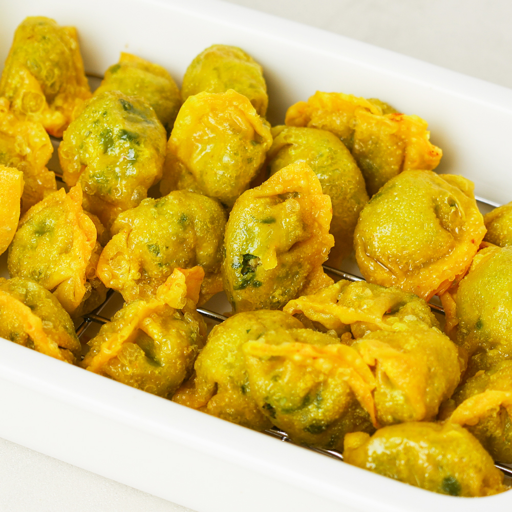 한 입에 쏙 잡채 가득 노랑 만두 1kg (1팩) : 트로피코
