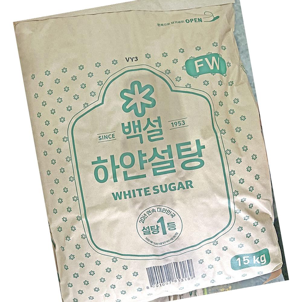 백설 하얀설탕 FW용 15kg 제과재료 설탕류 : 곰왕푸드몰