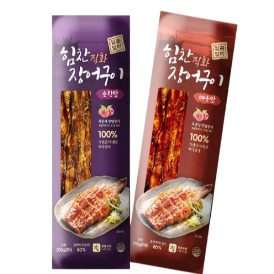 힘찬직화장어구이 간장맛 250g×5팩+고추장맛250g×4팩/총 9팩(총18미) : 제이하스몰