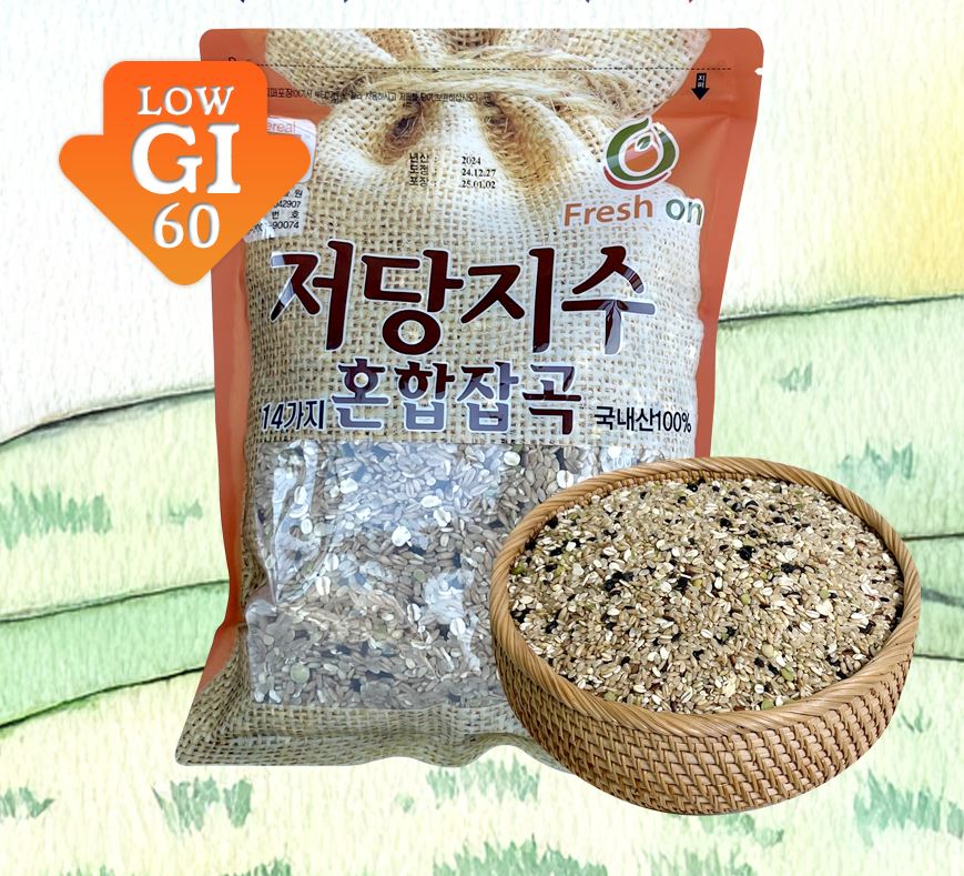 [국내산] 황금비율 14곡 저당지수 혼합잡곡 1kg 영양가득 건강밥 : 밤도토리