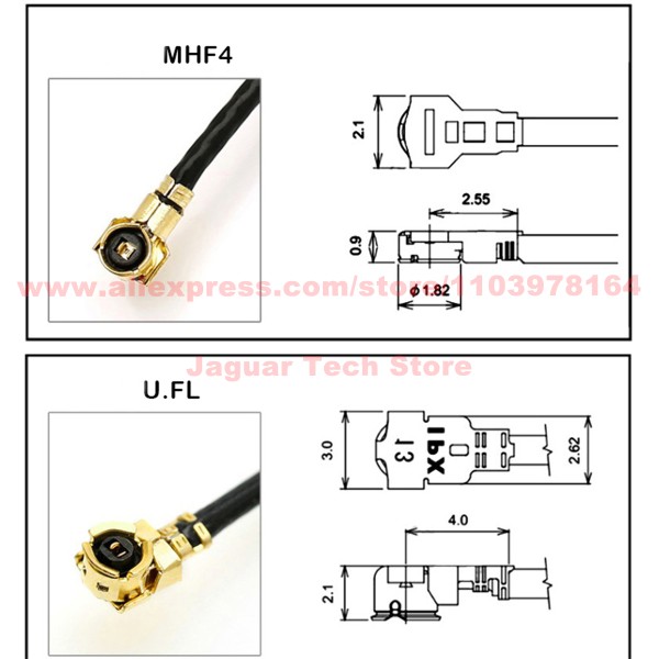 10PCS U.FL Female Jack Pigtail Cable RG1.13 Single-head Extension Connector Solder MINI PCIE WIFI Ca : jjcompanyy