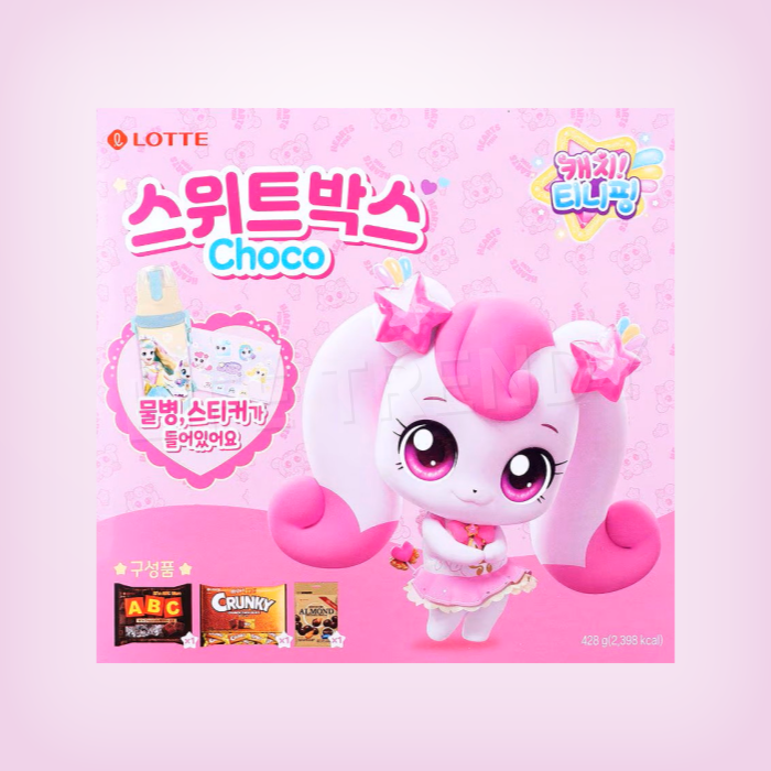 롯데 캐치티니핑 스위트박스 초코 428g 물병 스티커 초콜릿 구성 : 라이프플랫폼