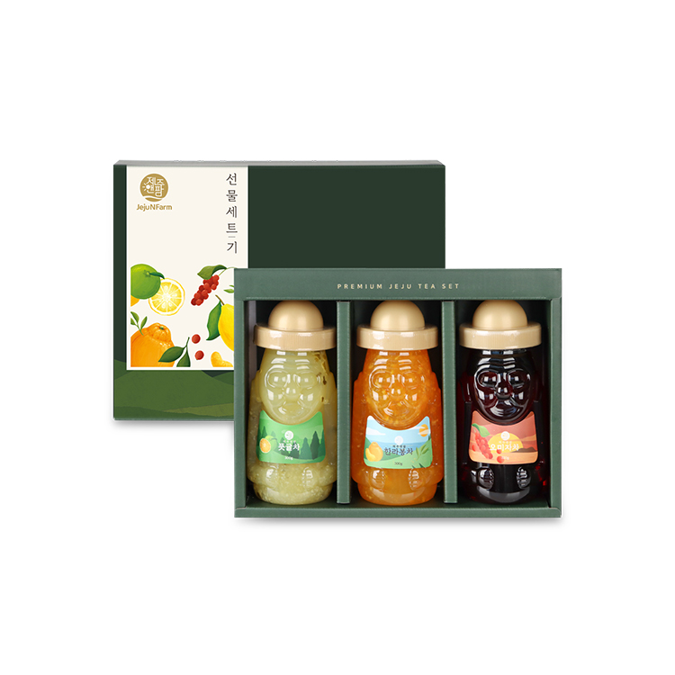 제주앤팜 기세트 (오미자차 320g+풋귤차 300g+한라봉차 300g) : 제주로컬푸드마켓
