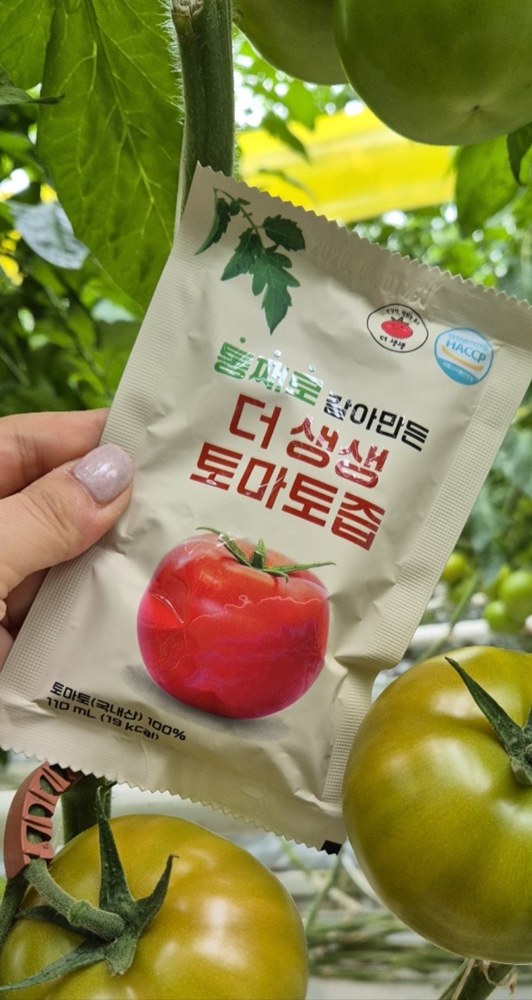(50포) HACCP 무첨가 100% 국내산 토마토즙 50포 직접 농사지은 토마토로 만든 진짜 토마토즙 : 더생생