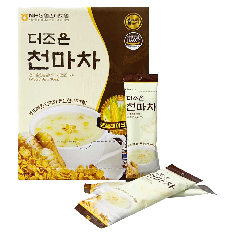 더조은 천마차 콘플레이크 식사대용 시리얼 선식 스틱 (18g x 36개입) 2개 : 와이쇼핑