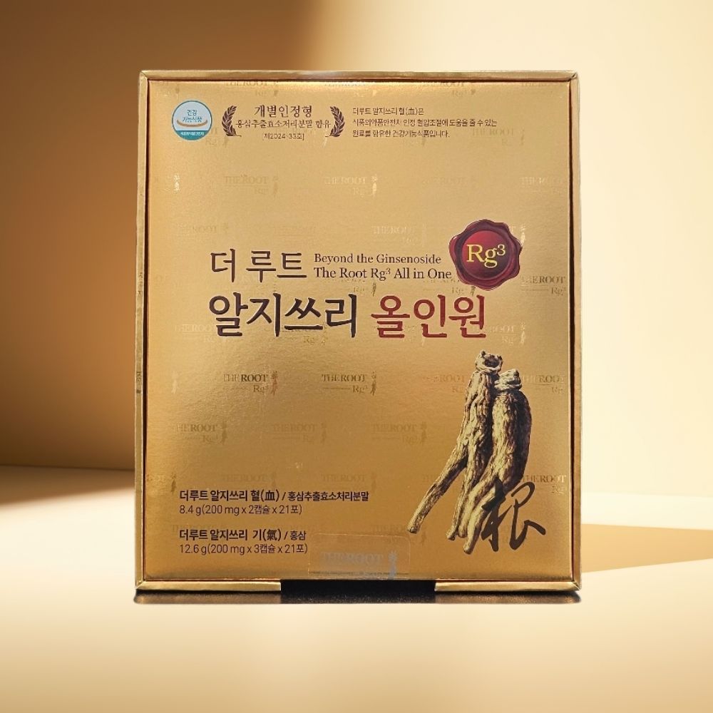 [신제품]더루트 알지쓰리 올인원 rg3 진세노사이드 홍삼 캡슐 42포 : 웰피움