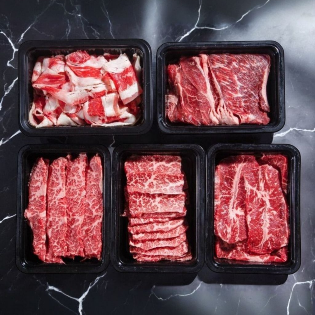배터지는 소한마리 두근세트 등심 살치살 갈비살 우삼겹 부채살 1.2kg : 탁조마켓