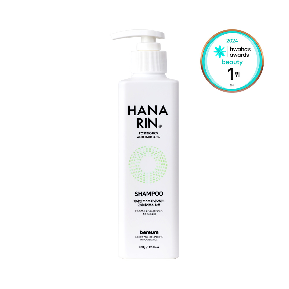 하나린 탈모완화 샴푸 두피 비듬 케어 안티헤어로스 바이오틴 바이옴 머스크, 350g, 1개 : 베름