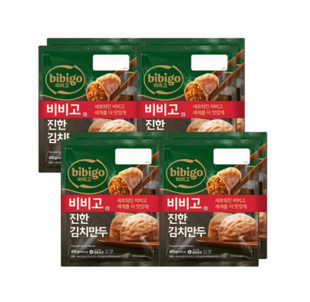 얇은피만두 비비고 진한 김치만두 간식 식사대용 400g x 8개 : CNW99