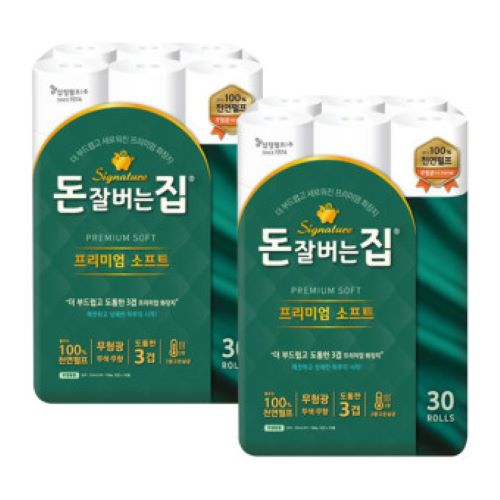 돈잘버는집 프리미엄소프트 30m 30롤 1팩 : 제이엠씨 스토어