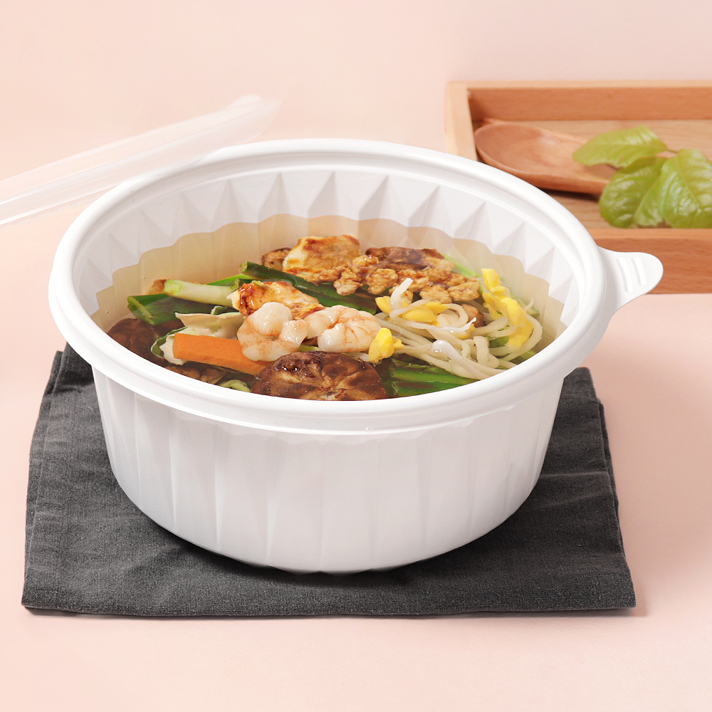 (BK) 195파이 미니 탕용기+뚜껑 (대) 300세트 / 칼국수 삼계탕 냉면 포장 배달 : 더포장