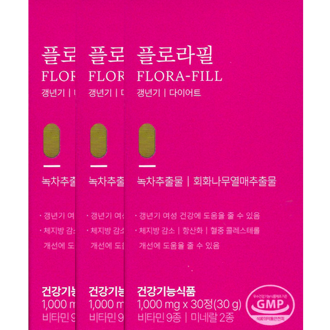 플로라필 1000mg x 30정 x 3박스 3개월분 : 이즈라운드