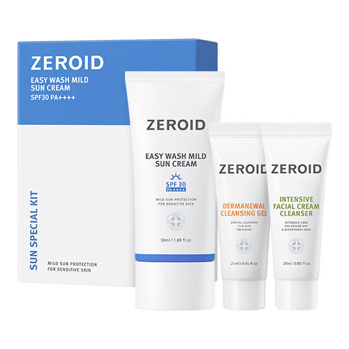 [특별기획] 제로이드 이지워시 마일드 선크림 50ML SPF30+, PA++++   ■ 인텐시브 크림 클렌저 25ml +  더마뉴얼 클렌징 젤  25ml  무료증정... 